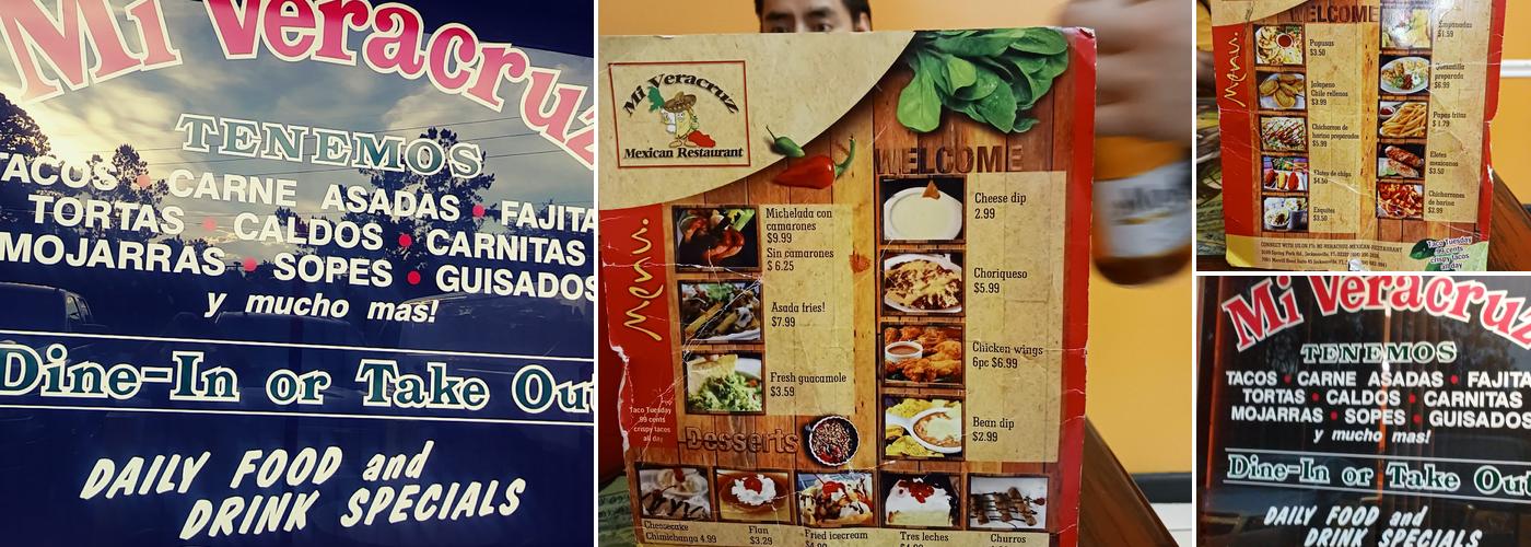 Mi Veracruz Menu
