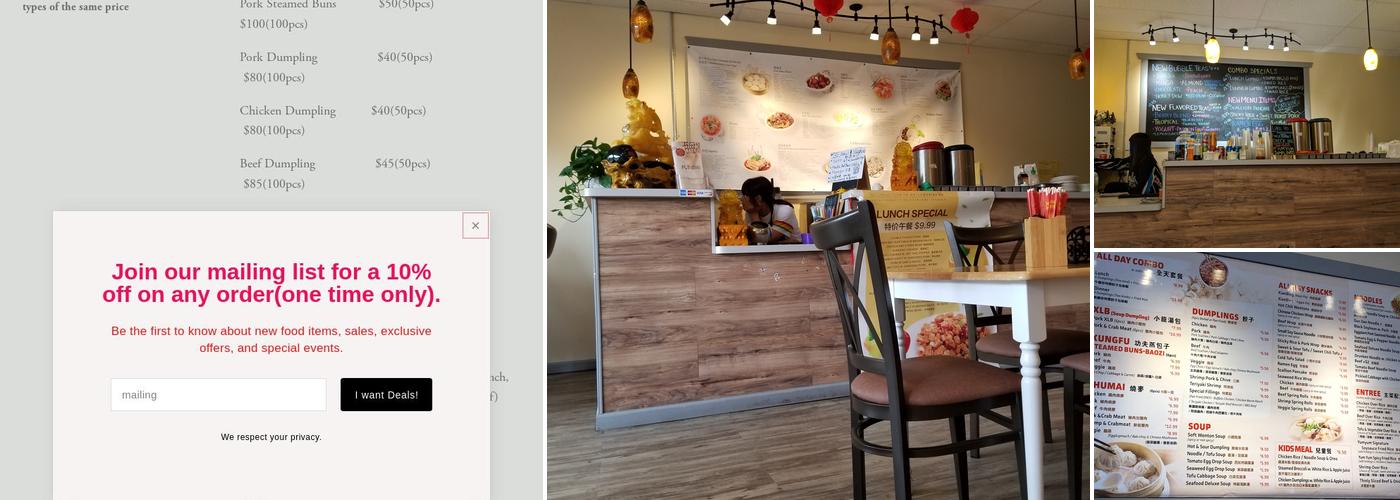 Yum Yum Dumplings Menu