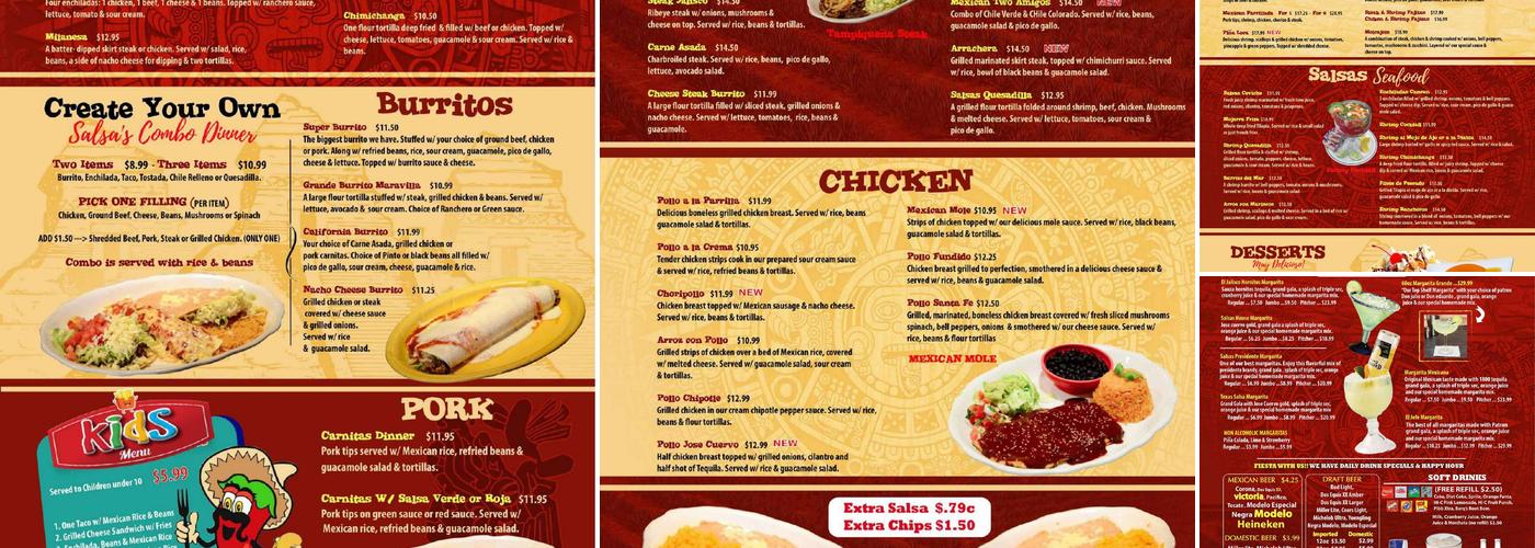 Salsas of Hodges Blvd - Jacksonville Menu