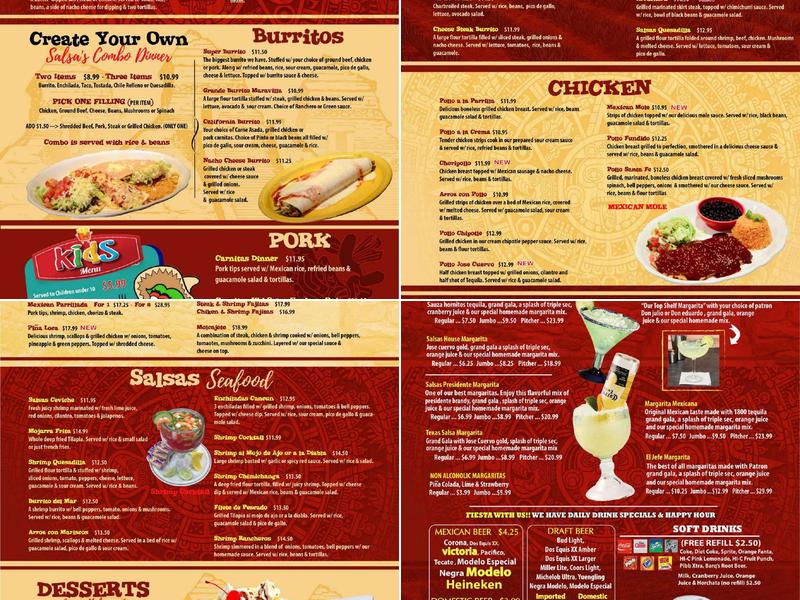 Salsas of Hodges Blvd - Jacksonville Menu
