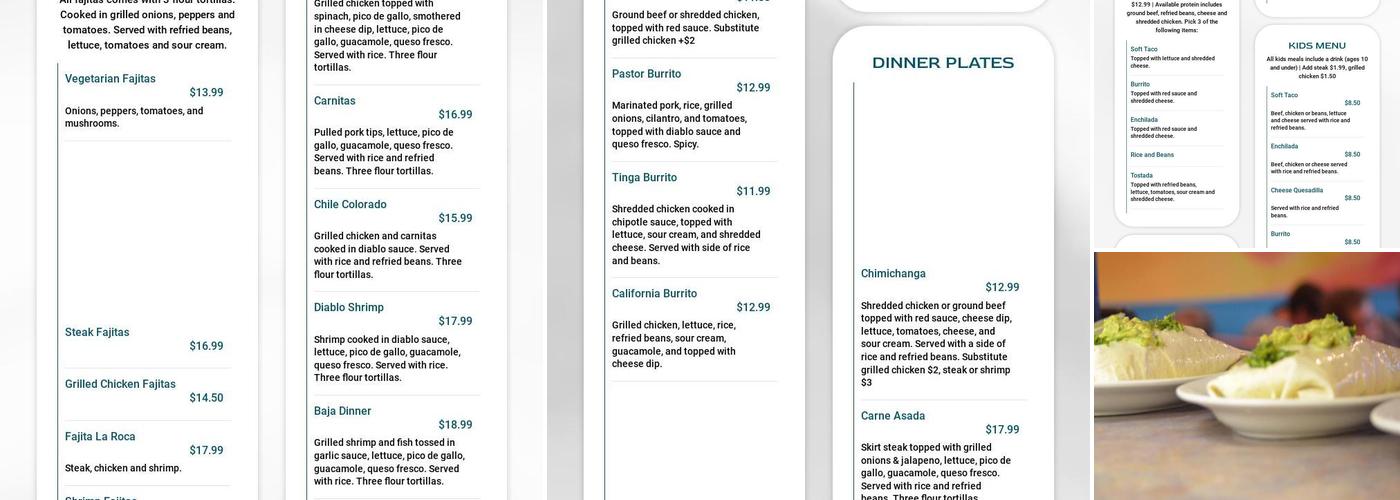 Taco Libre Menu