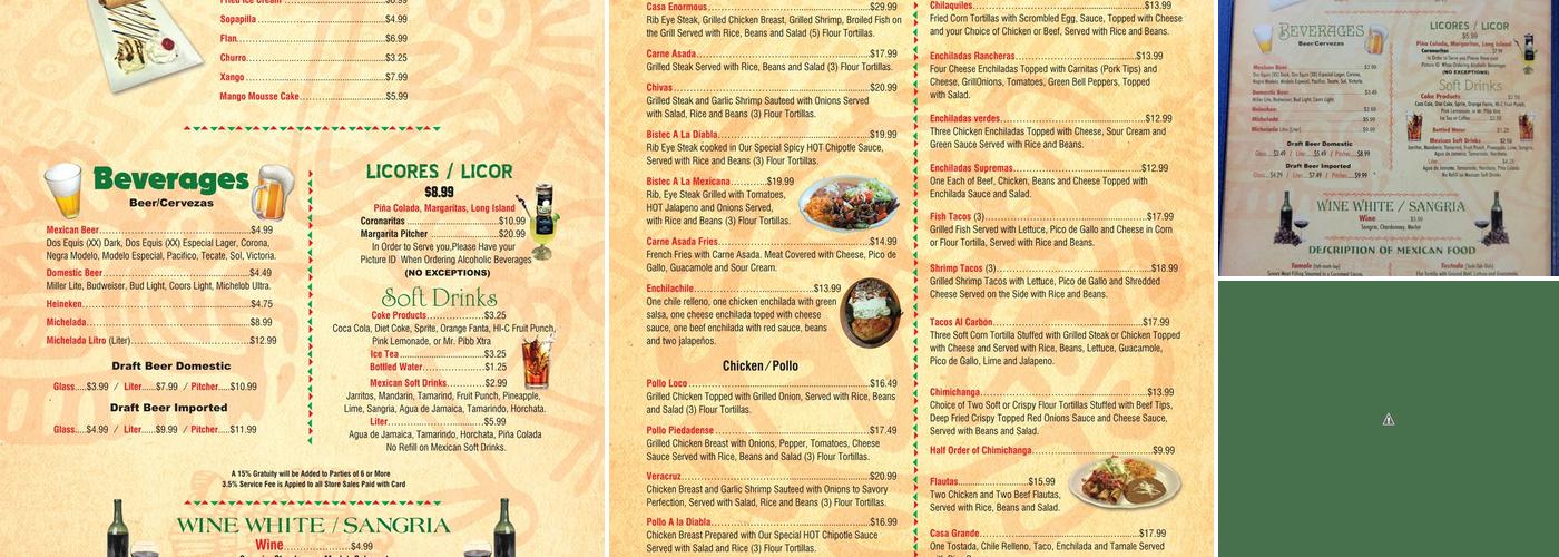 Casa Leon Menu