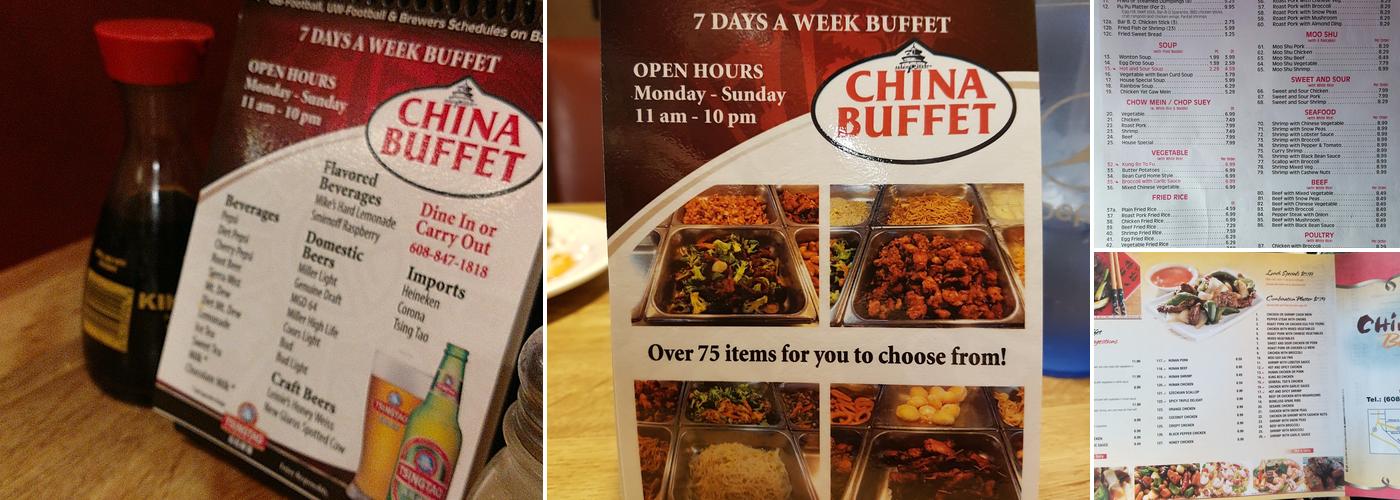 China Buffet Menu