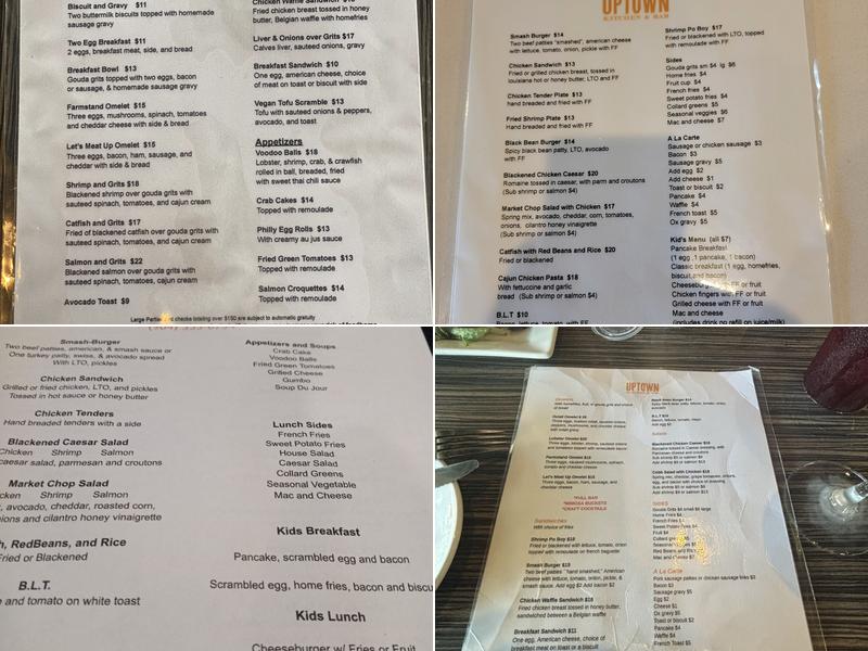Uptown Kitchen & Bar Menu