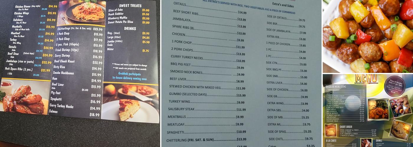 Blu Diner Menu