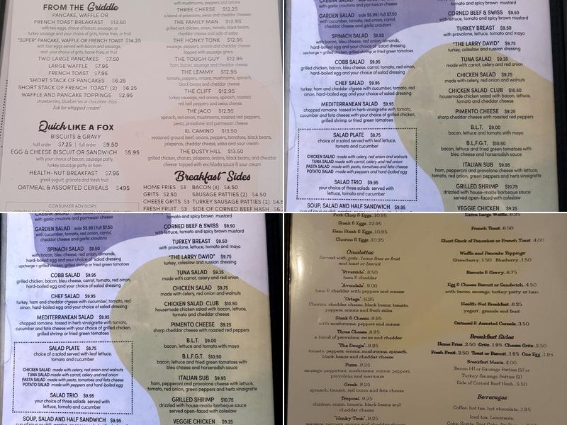 Fox Restaurant Menu