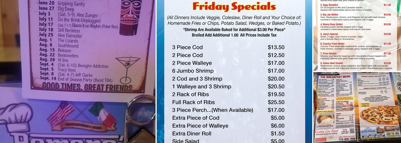 Romano's Pizzeria Menu