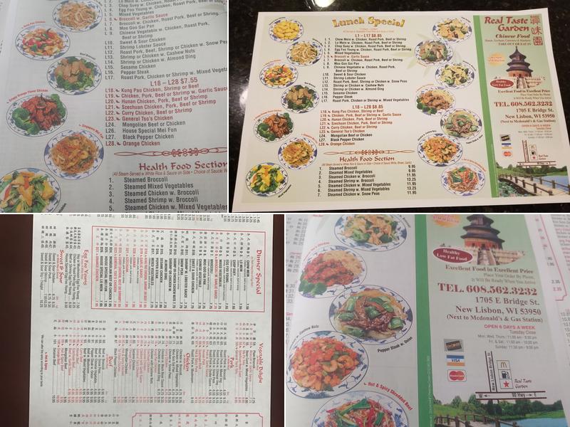Real Taste Garden Menu