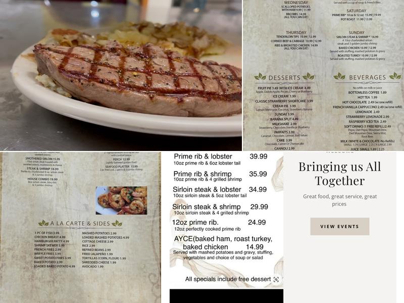 Grace's Restaurant Menu