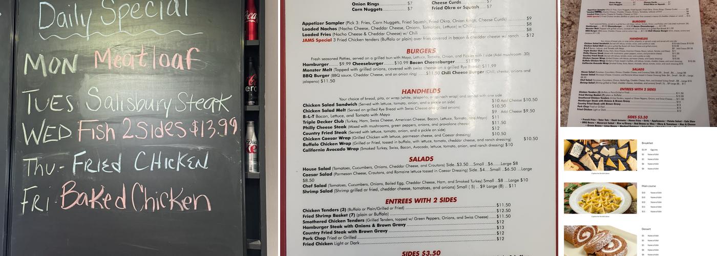 Charlie's Diner Menu