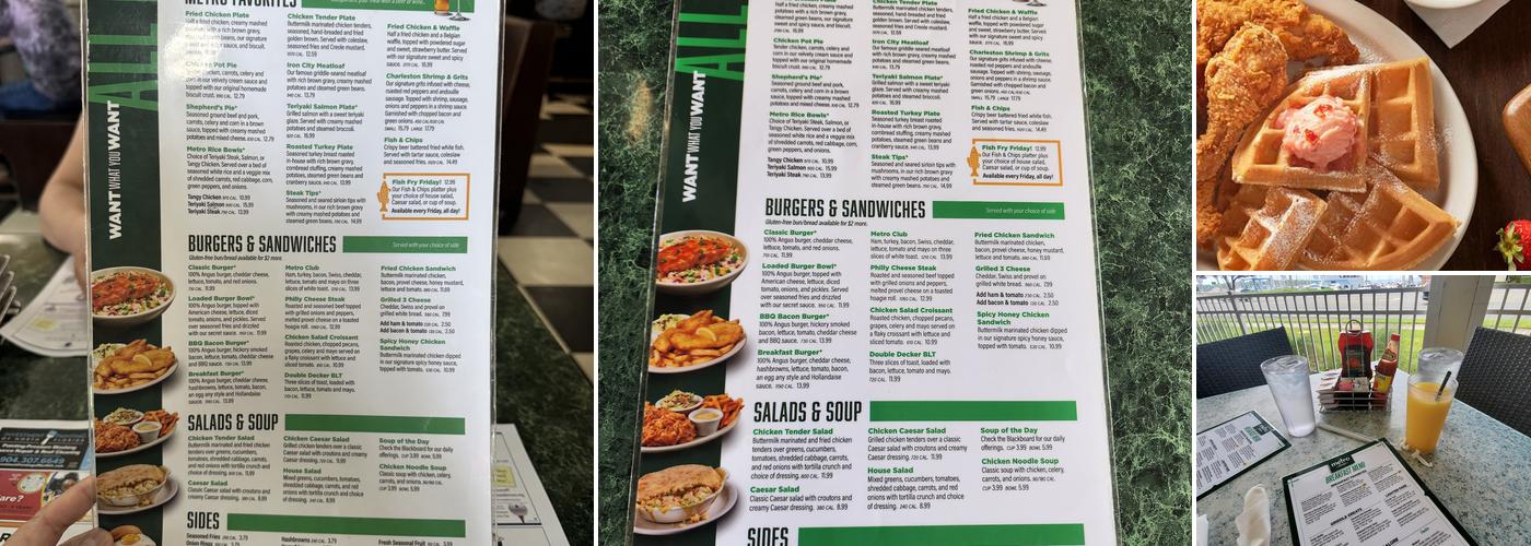 Metro Diner Menu