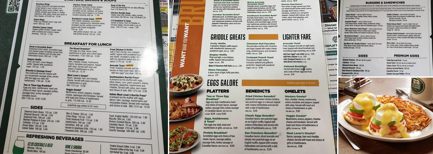 Metro Diner Menu