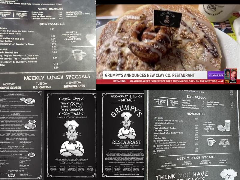 Grumpy's Restaurant Menu