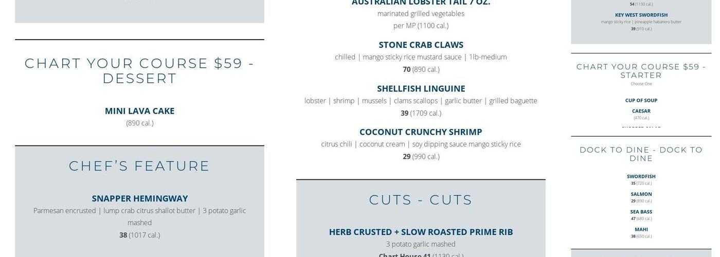 Chart House Menu