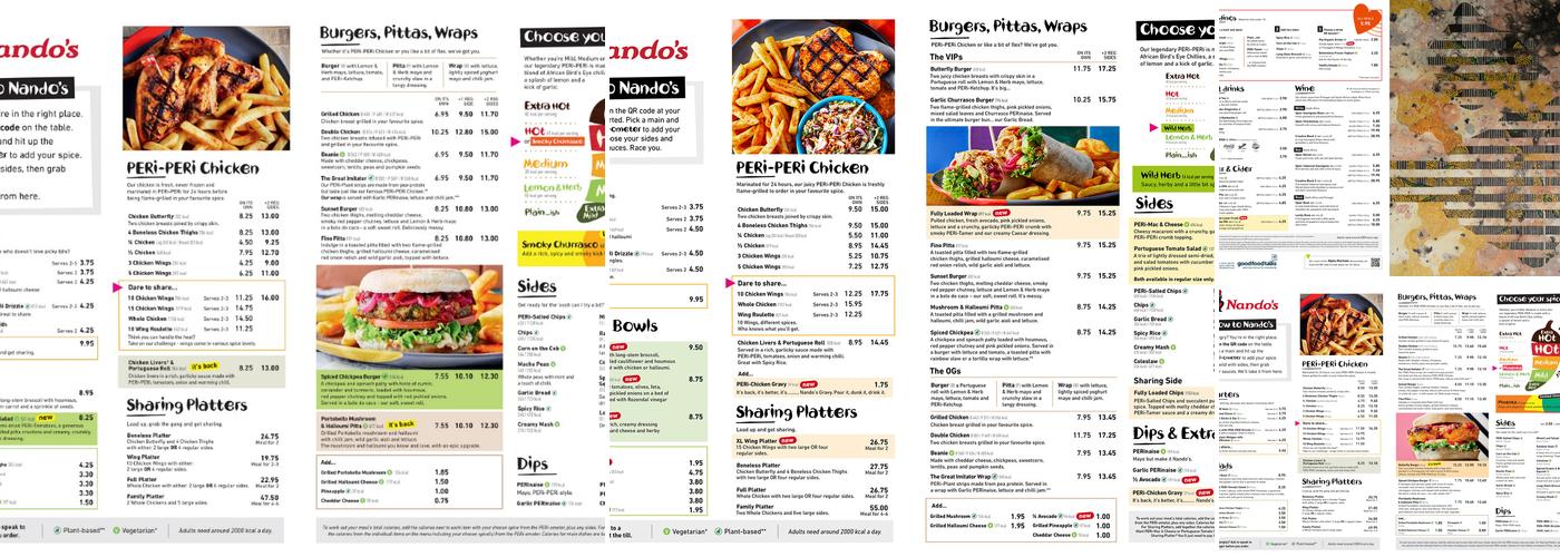 Nando's Lavender Hill Menu