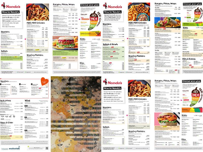 Nando's Lavender Hill Menu
