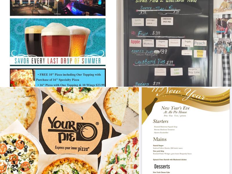 Pie Bar Menu
