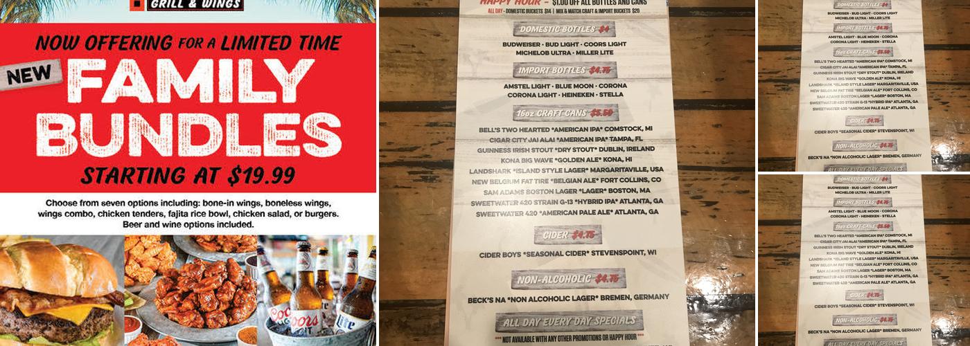 Hurricane Grill & Wings Menu