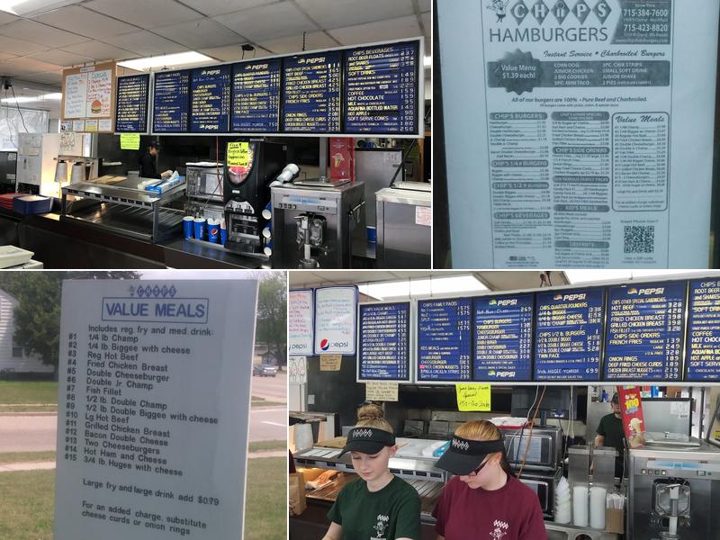 Chip's Hamburgers of Wisconsin Rapids Menu