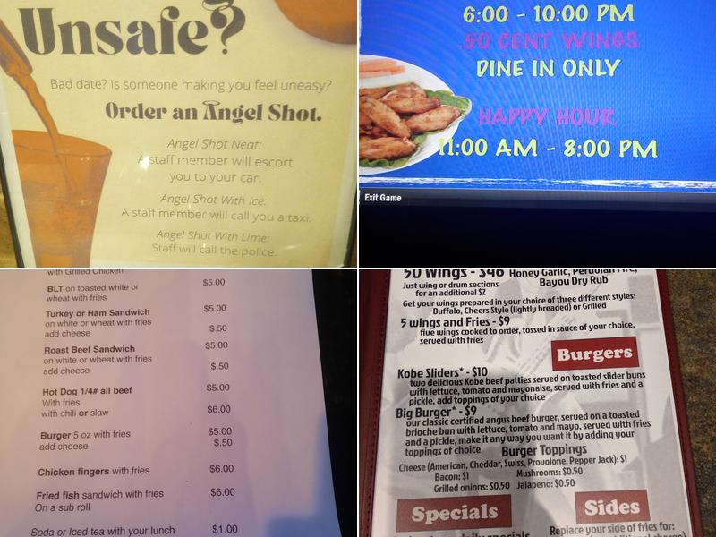 Cheers Park Avenue Menu