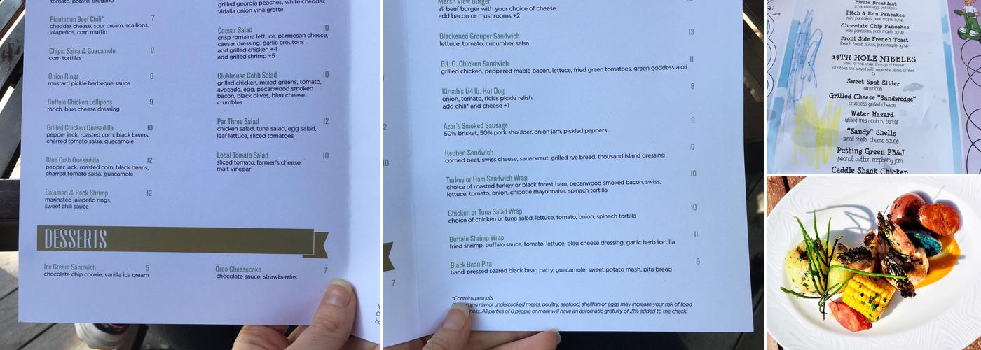 Marsh View Bar & Grill Menu