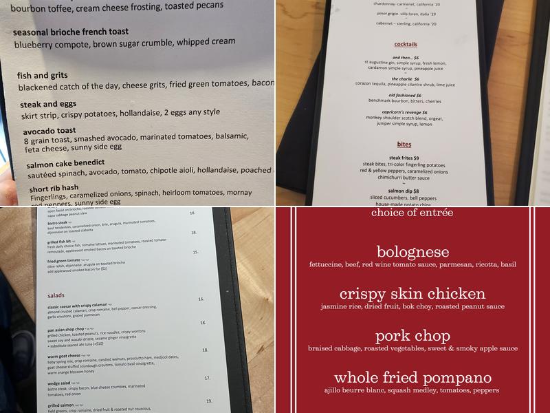 bb's restaurant and bar Menu