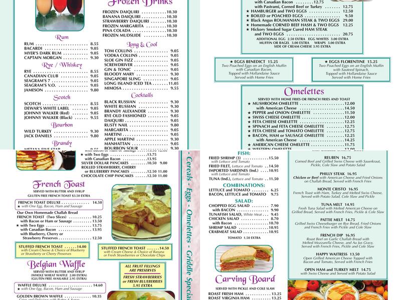 Airport Diner Menu