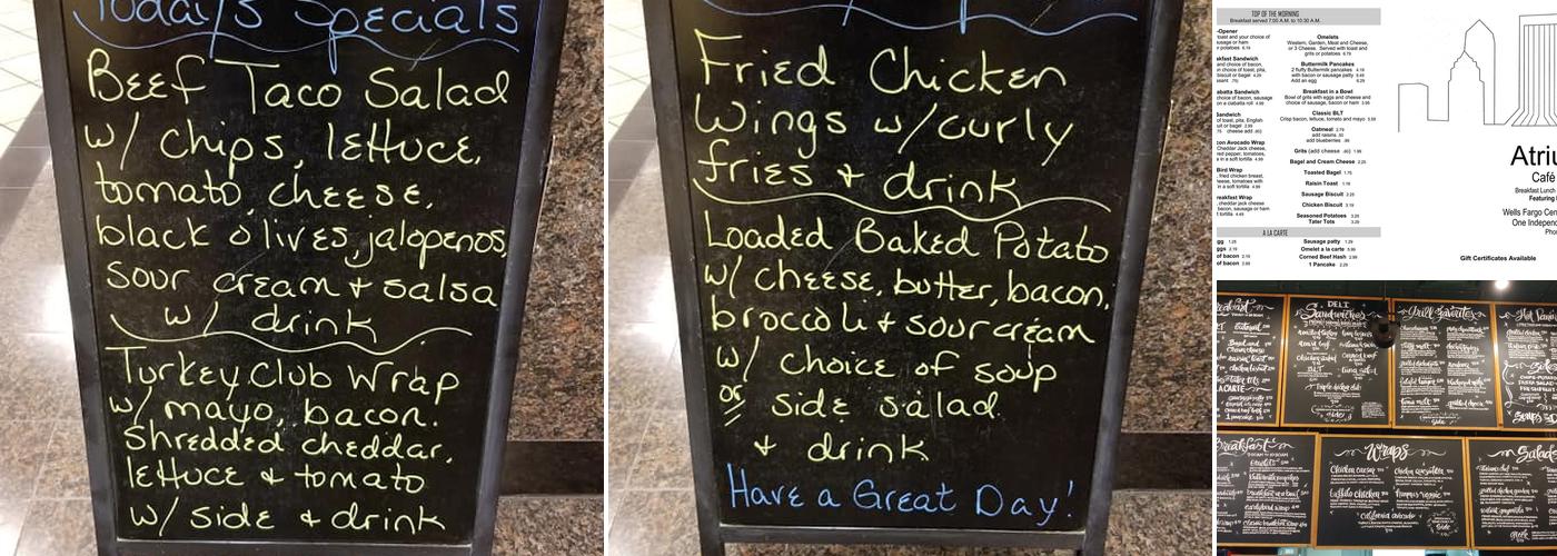 Atrium Cafe & Grill Menu