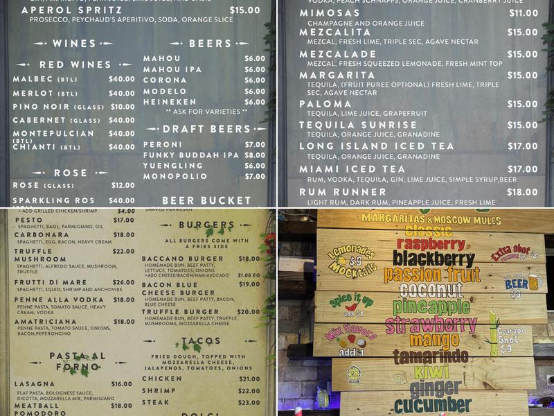 Miami Mojito Company Menu