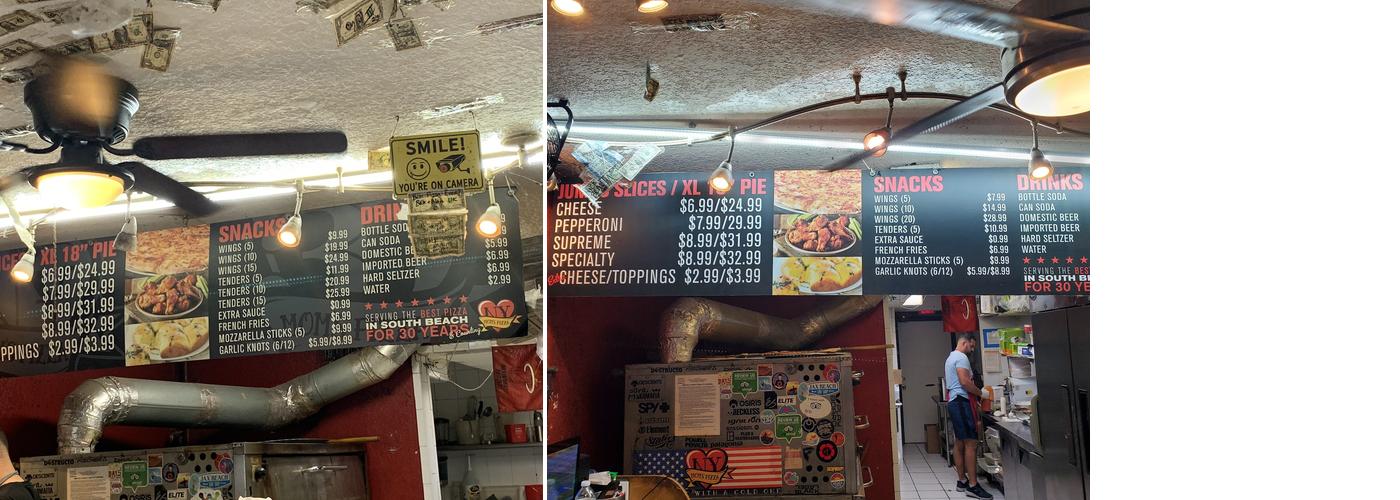 Mom's New York Pizza Menu