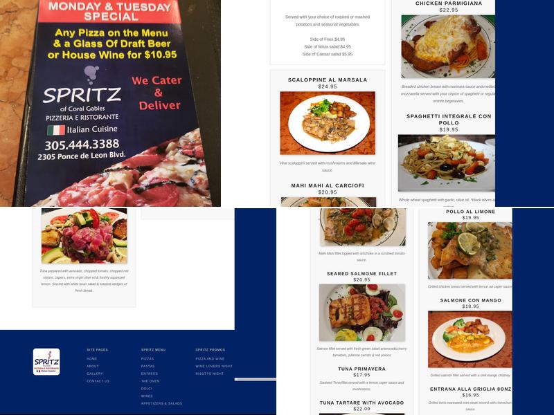 Coppola's Bistro Ristorante Menu