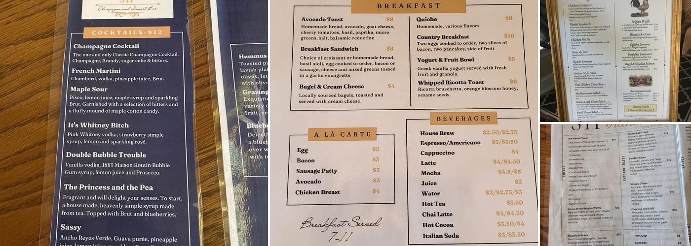 Sip Champagne and Dessert Bar Menu