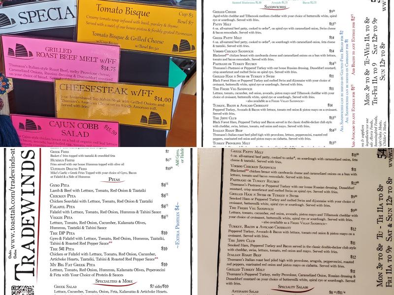 Tradewinds Cafe & Catering Company Menu