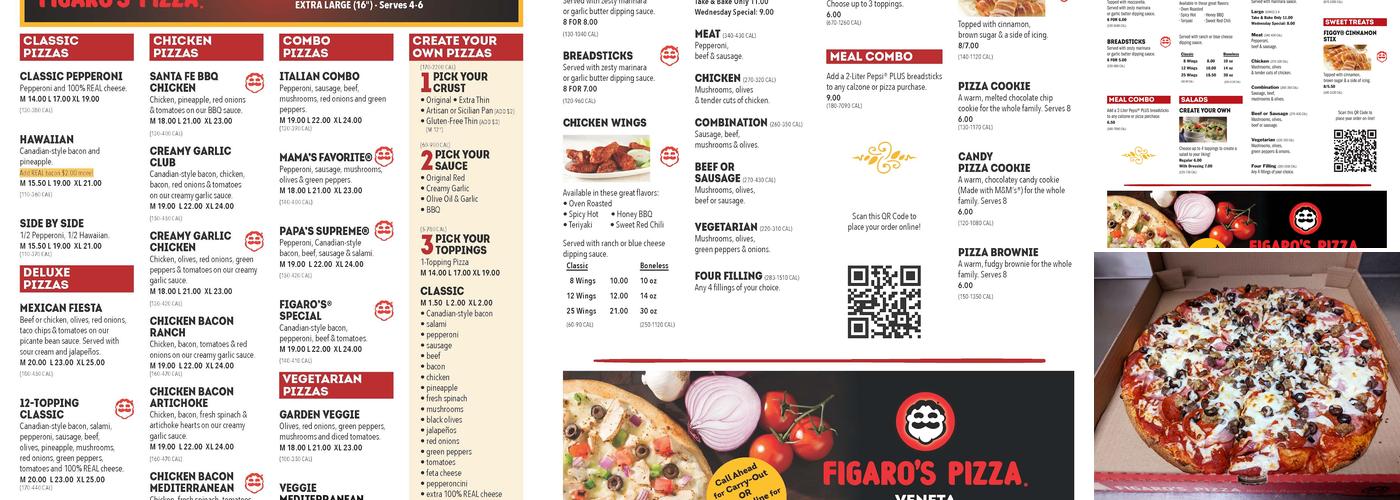 Figaro's Pizza Menu