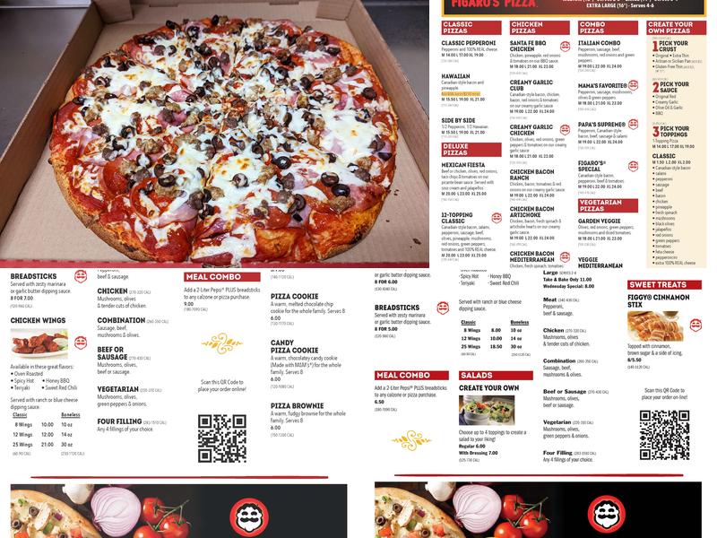 Figaro's Pizza Menu