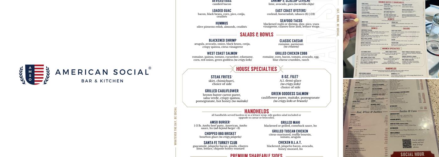 American Social Menu