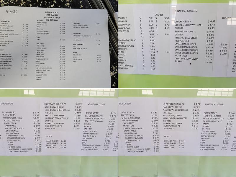 Lunch Box Menu