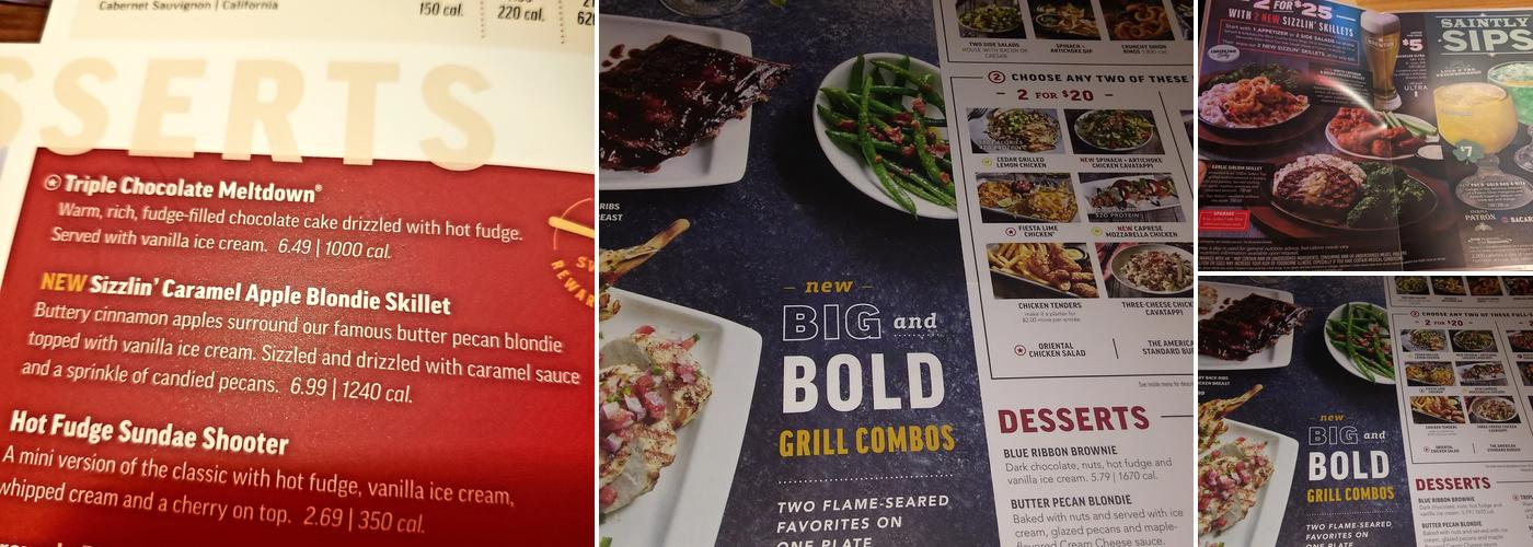 Applebee's Grill + Bar Menu