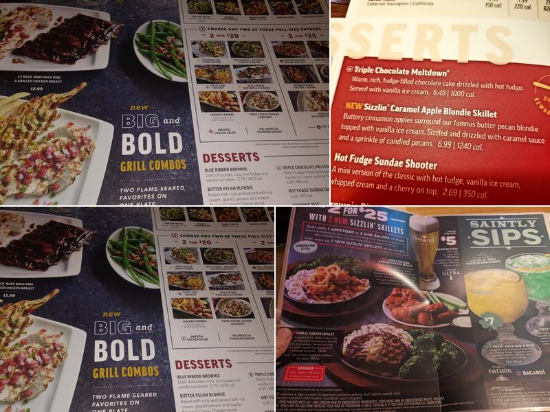 Applebee's Grill + Bar Menu