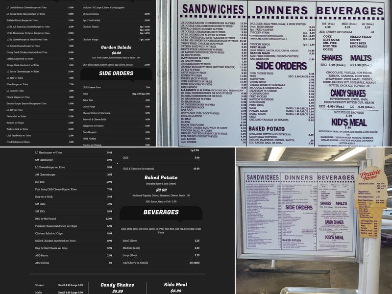 Parker's Drive-in and Catering Menu