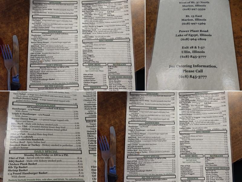 Triple E Barbque Menu