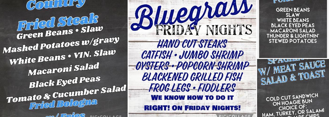 Blue Grass Restaurant Menu