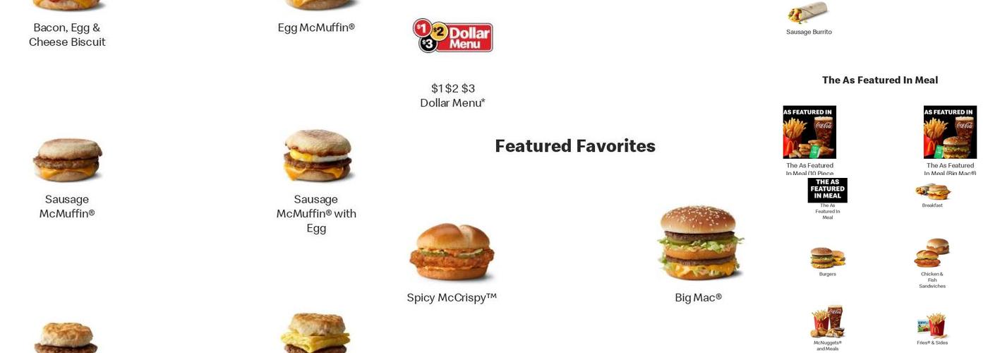 McDonald's Menu