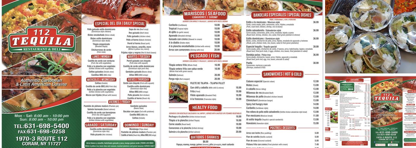 Tequila Menu