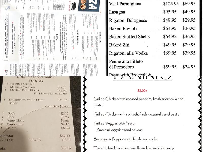Cafe Castello Menu