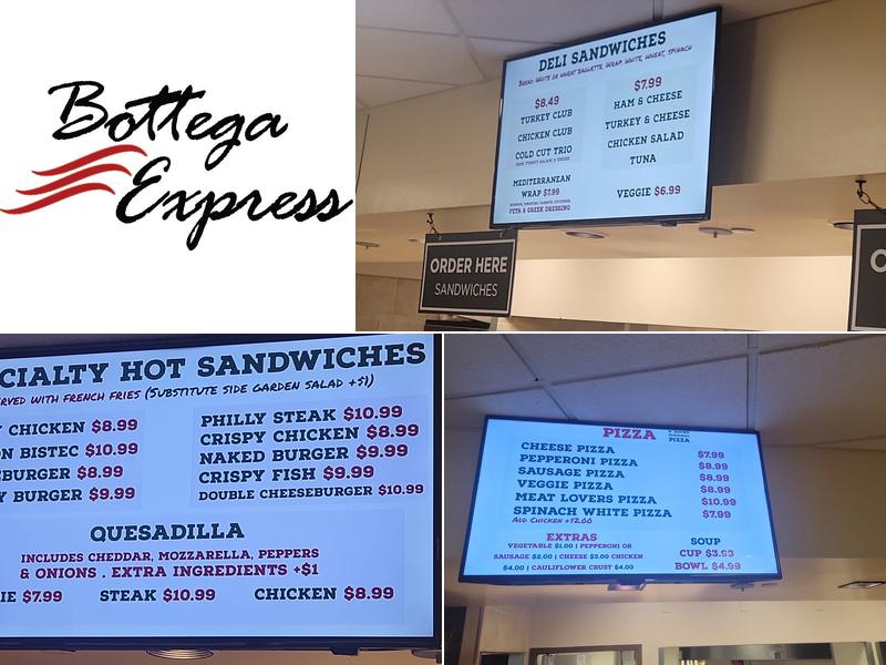 Bottega Express Menu