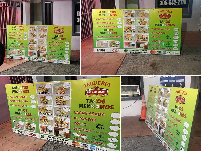 Mexican Taqueria Los Chilangos Menu