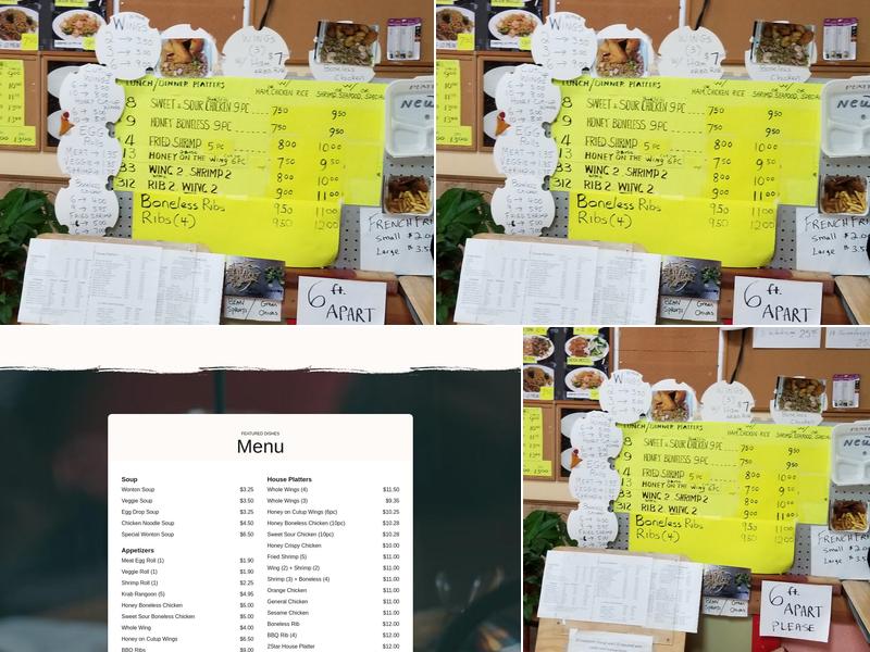 May Fu Chinese Restaurant Menu