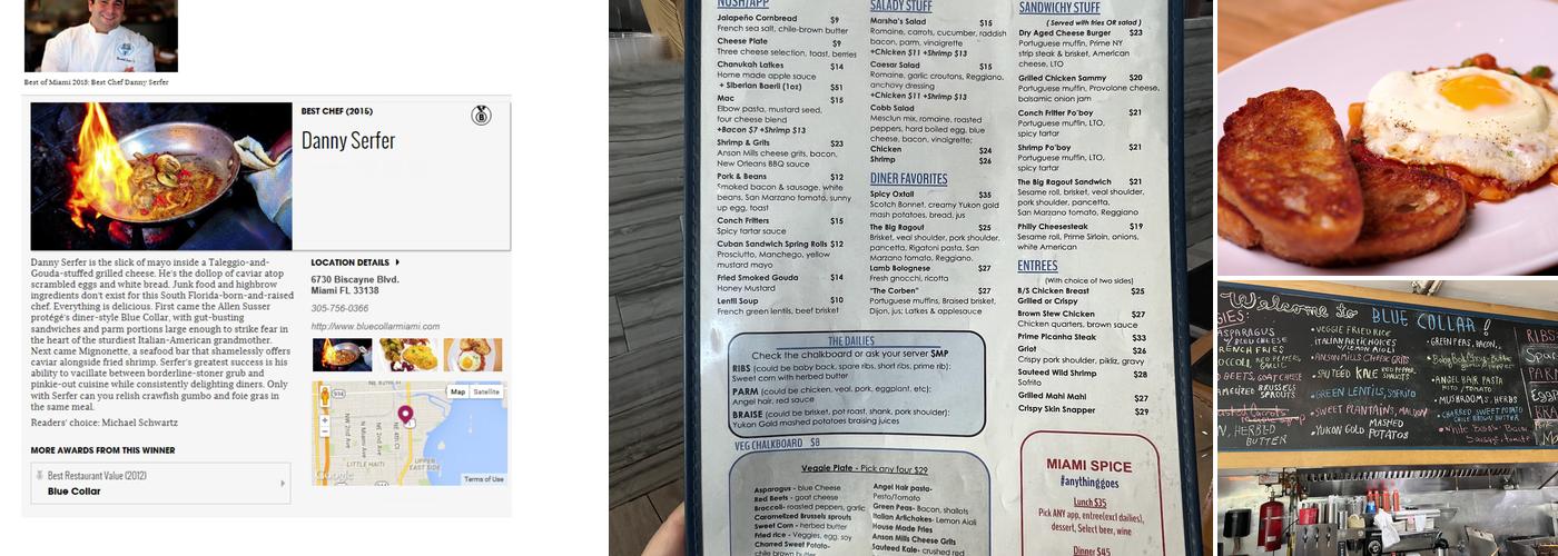 Blue Collar Menu