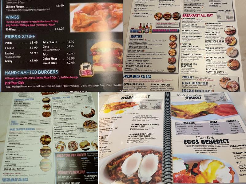 Moonlite Diner Menu